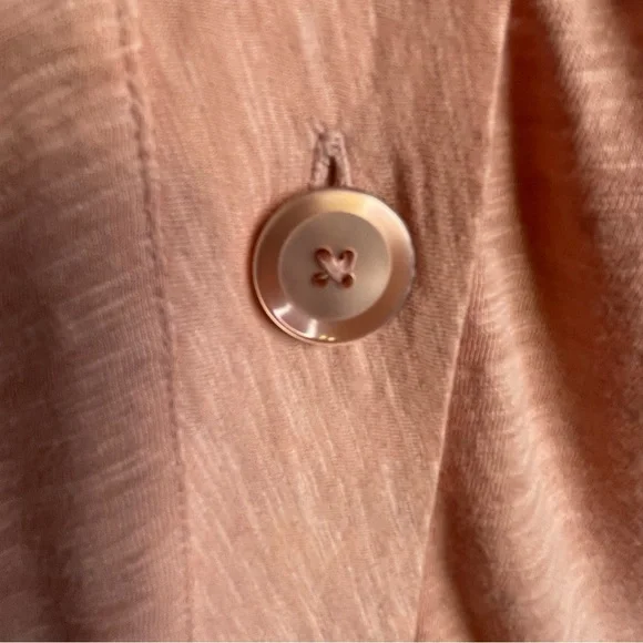 Talbots Peach Cardigan Size XL V-Neck Lightweight Cotton BOHO Grandpacore - Picture 5 of 12